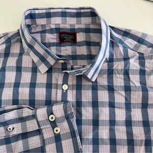 UNTUCKit Keaton Men’s Wrinkle Free Long Sleeve Button Down XXXL purple‎ plaid